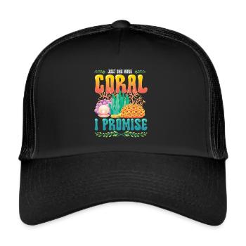 Un seul corail de plus je promets, réservoir de récif - Casquette trucker  - noir/noir - Devant