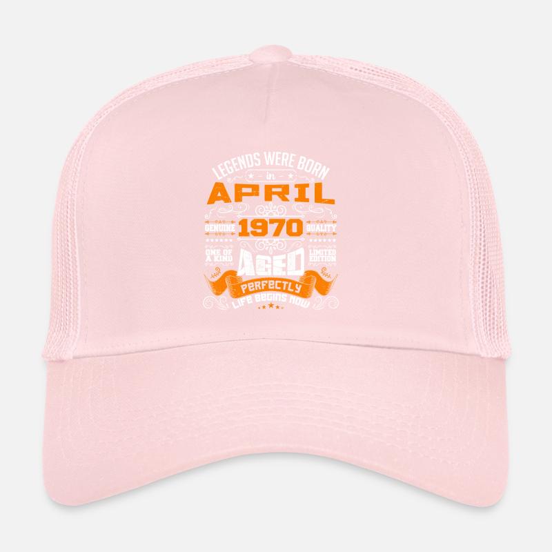 Legends Were Born In April 1970 | vintage Trucker Cap