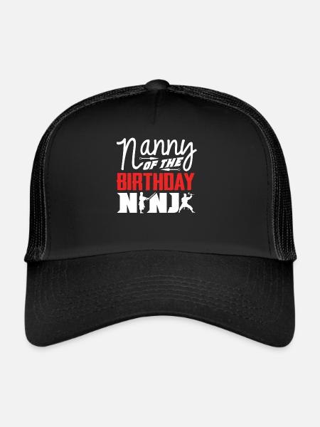 Birthday of the Ninja, Ninja, - Trucker Cap - black/black - Front