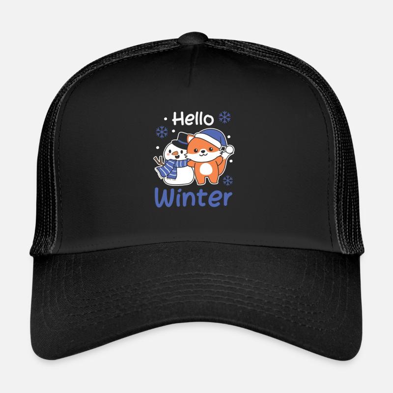 Fuchs Hello Winter schneemann schnee Trucker Cap