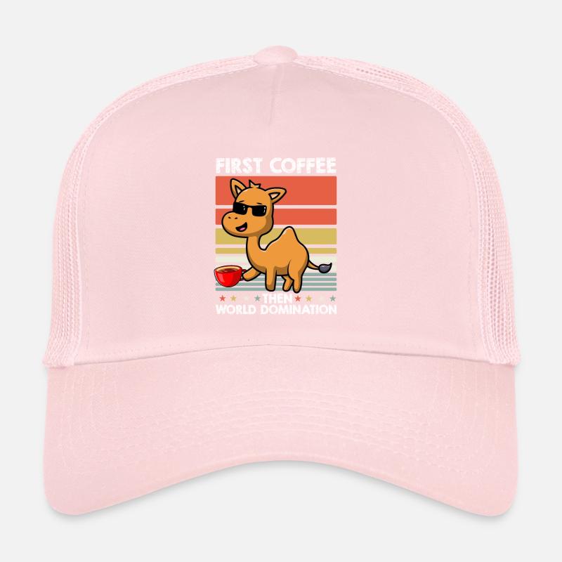 Camel Sunglasses Coffee Trucker Cap