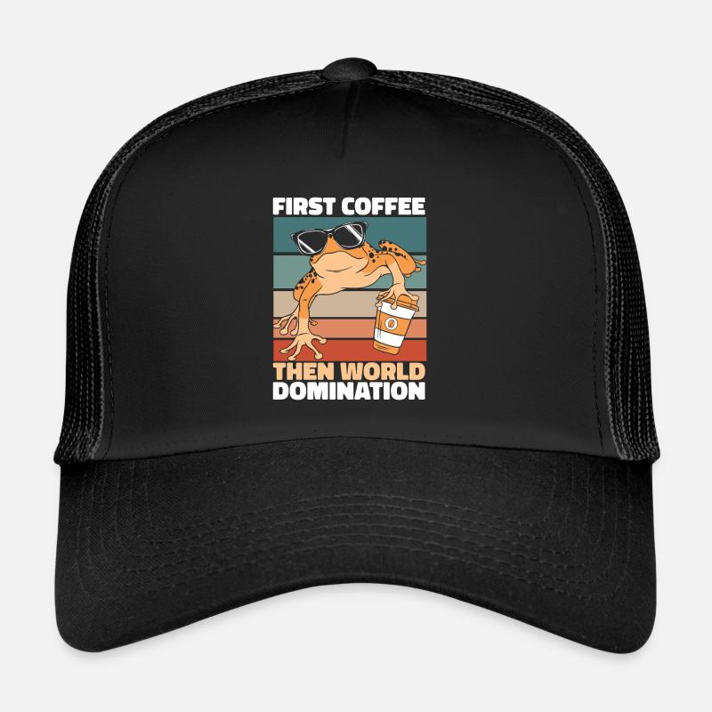 Poison Frog Coffee Sunglasses Trucker Cap