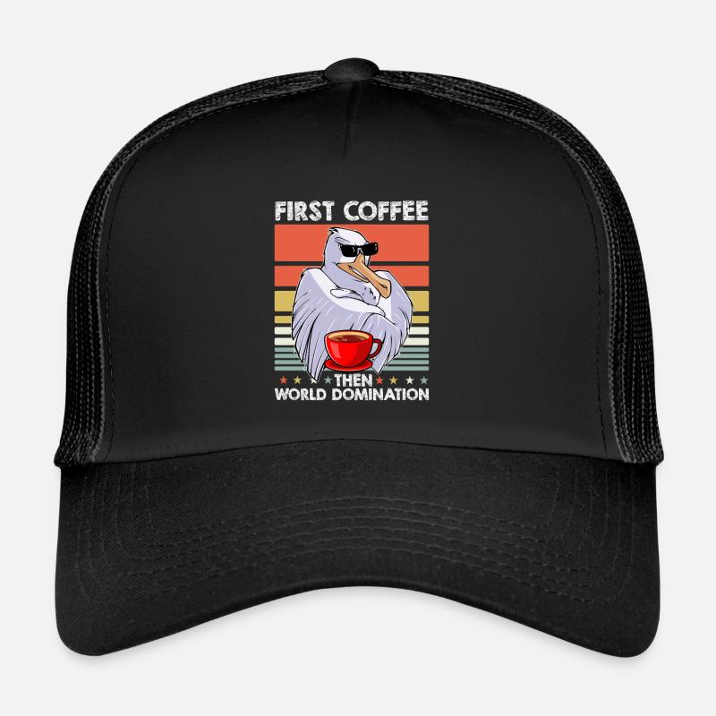 Möwe Sonnenbrille Kaffee Trucker Cap
