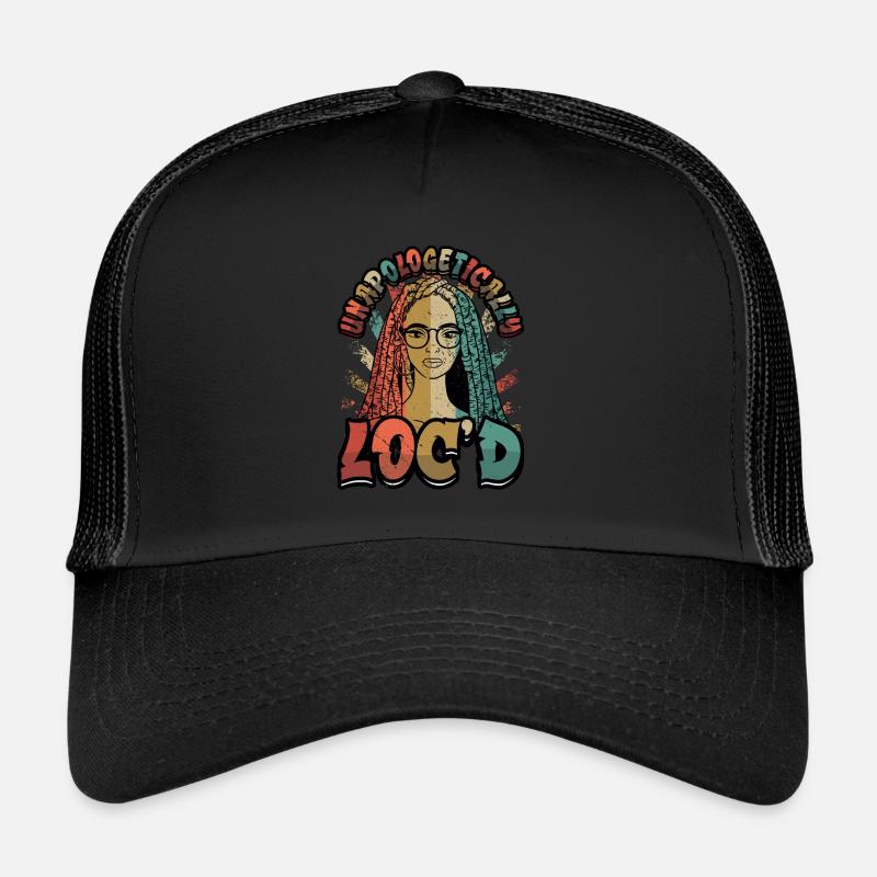 Unapologetically curly dreadlocks melanin black Trucker Cap