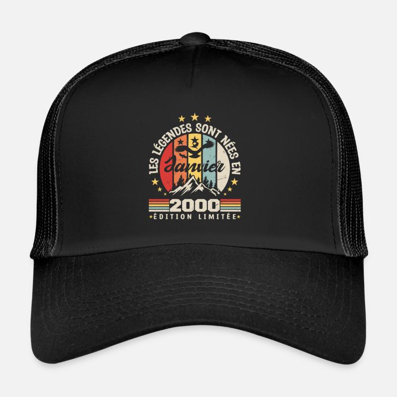 les légendes sont nées en 2000 janvier | cadeau Casquette trucker 