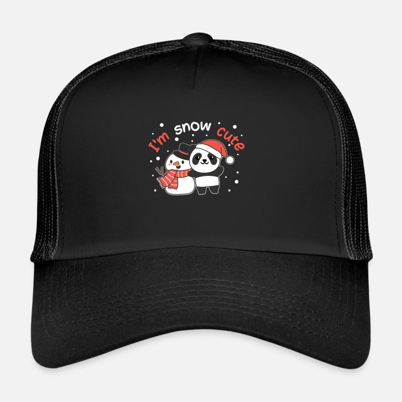 Panda I'm snow cute snowman snow pun Trucker Cap