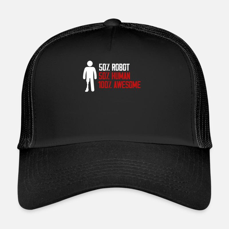 Prothèse de jambe, prothèse, amputé, amputation Casquette trucker 