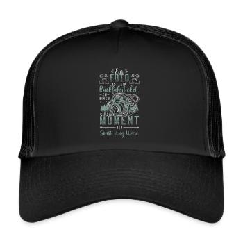 Photo, return ticket, past, photographer. - Trucker Cap - black/black - Front