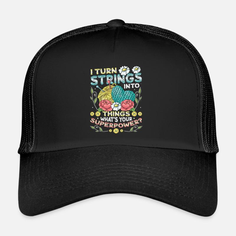 Strings Into Things, Stricken Und Häkeln Trucker Cap