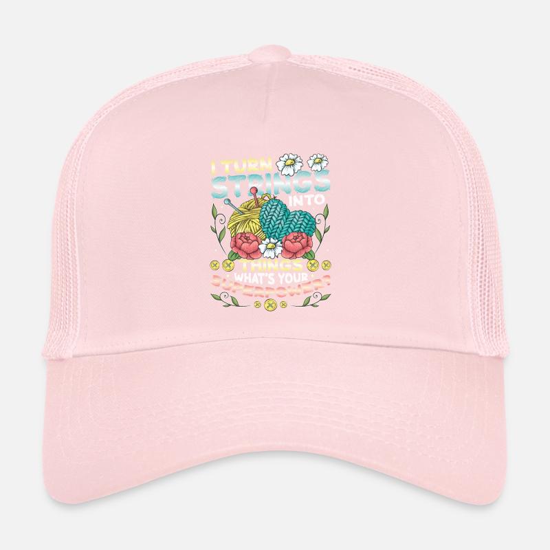 Strings into Things, tricot et crochet Casquette trucker 
