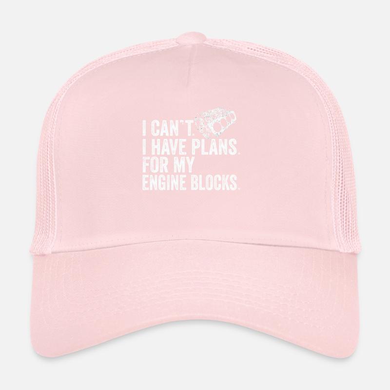 I Cant I Have Pläne For My Engine Blocks Vintage Trucker Cap