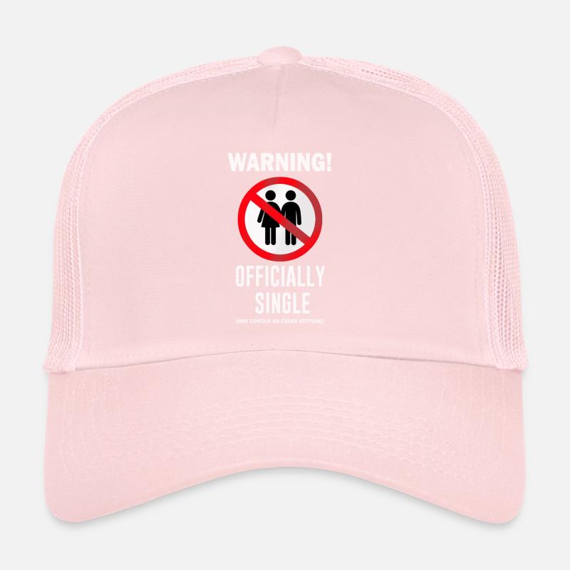 Warning Officially Single May Contain An Eager Trucker Cap