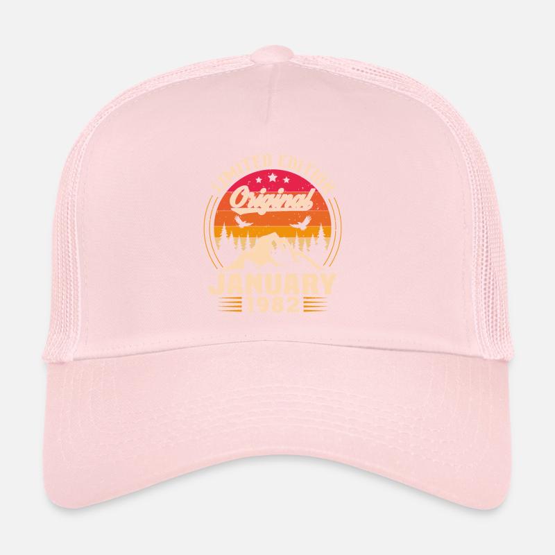Geburtstagsgeschenk geboren im Januar 1982 Trucker Cap