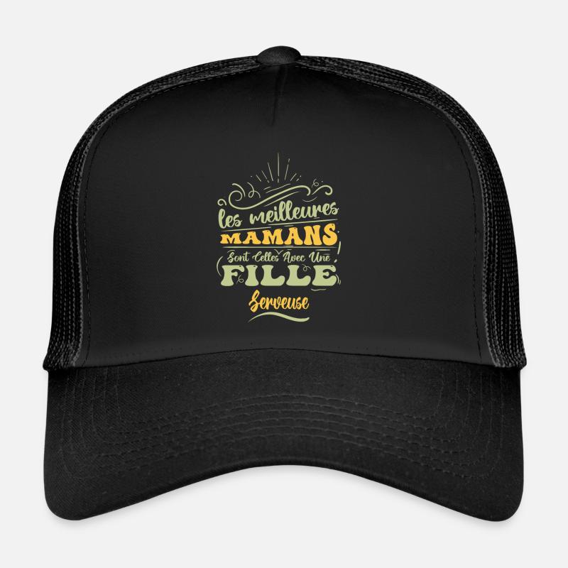 Meilleure Maman Avec Fille Serveuse Casquette trucker 