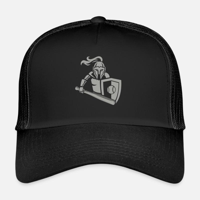 Chevalier médiéval de baseball - Casquette trucker - noir/noir