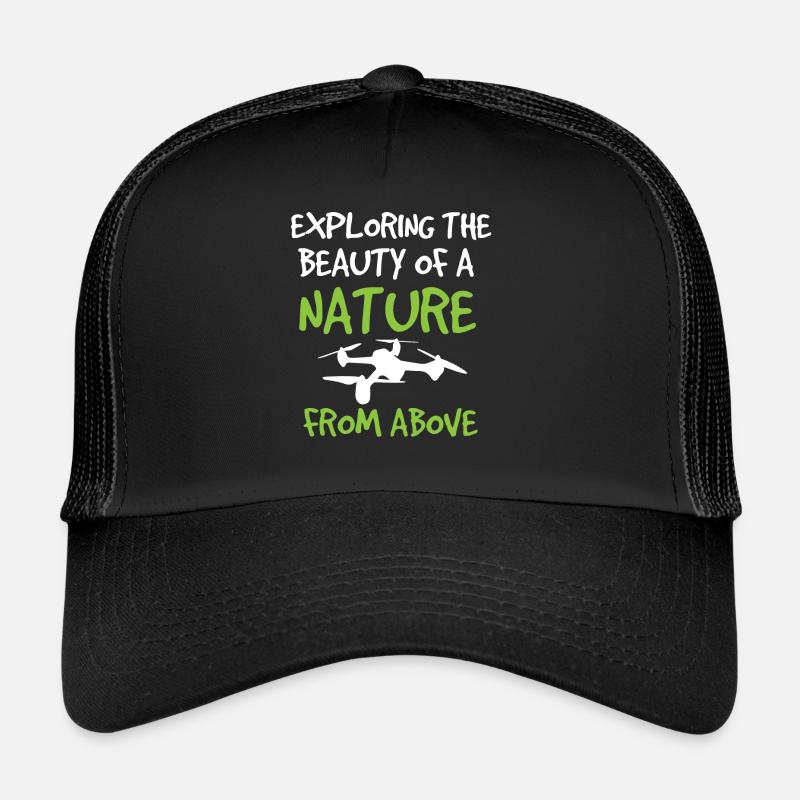 Drone volant, drones, drones, modèles réduits d’avions - Casquette trucker  - noir/noir