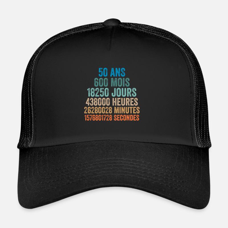 50 Ans Anniversaire - cadeau d'anniversaire Casquette trucker 