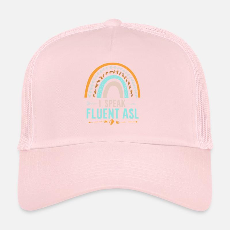 Deaf Pride, audiologist, finger spelling Trucker Cap