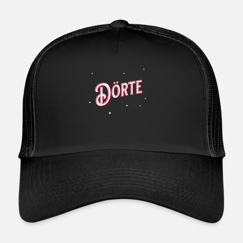 Dörte Namen personalisiert - Trucker Cap - Schwarz/Schwarz