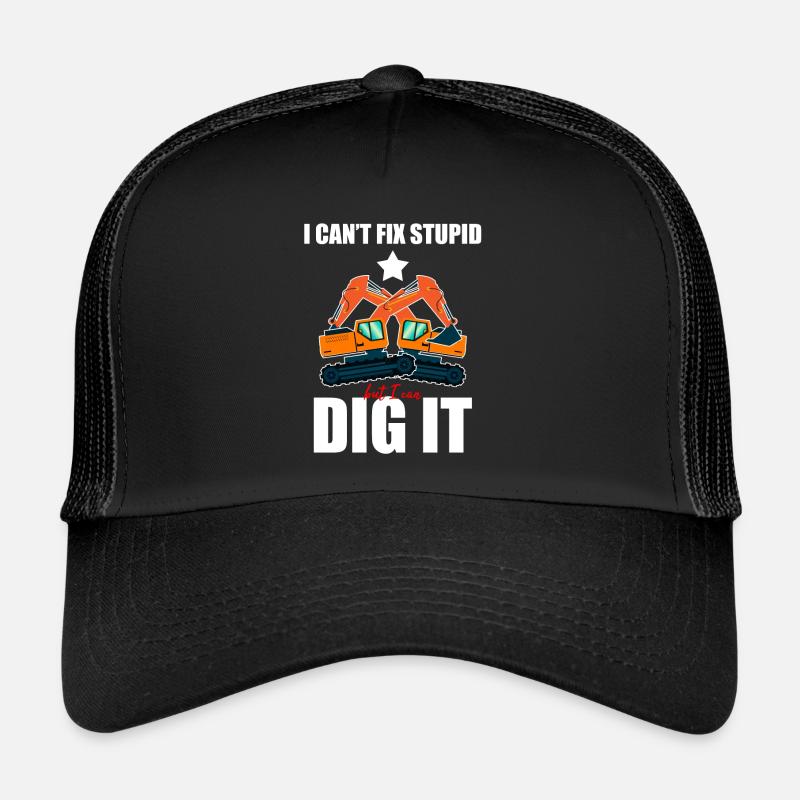 Heavy Equipment Operator and Excavator Operator Design Trucker Cap
