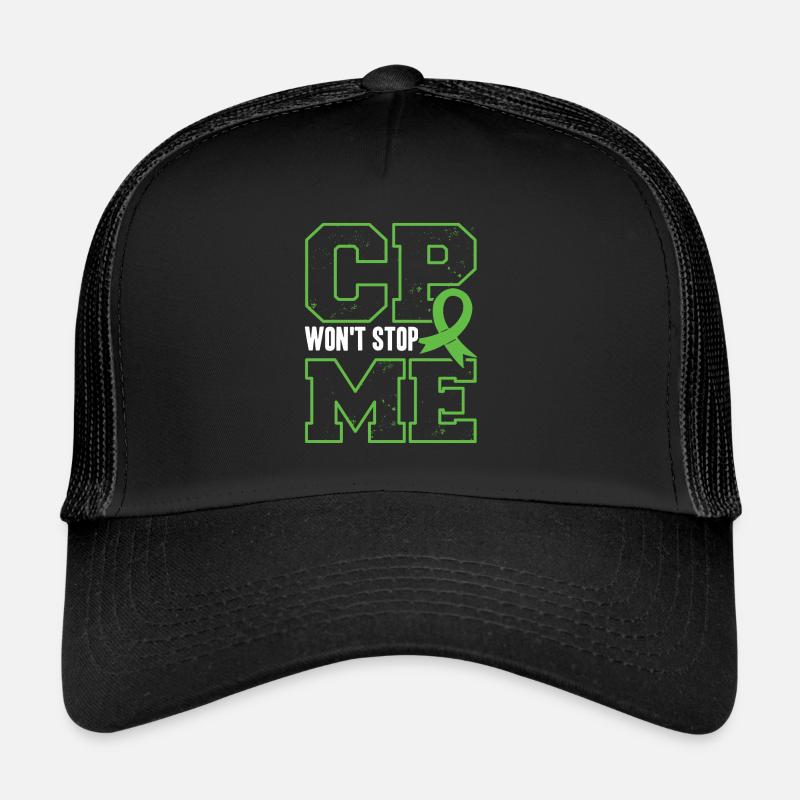 Paralysie hébrale, conscience de la paralysie cérébrale - Casquette trucker  - noir/noir