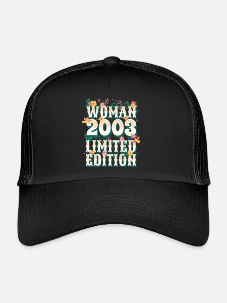 Birthday Woman born in 2003 Woman 20 years - Trucker Cap - black/black - Front