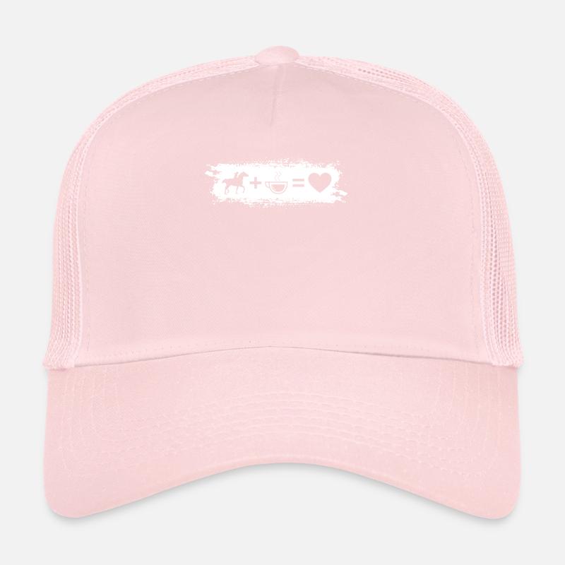 Grunge Rectangle - Heart - Coffee - Riding - Trucker Cap