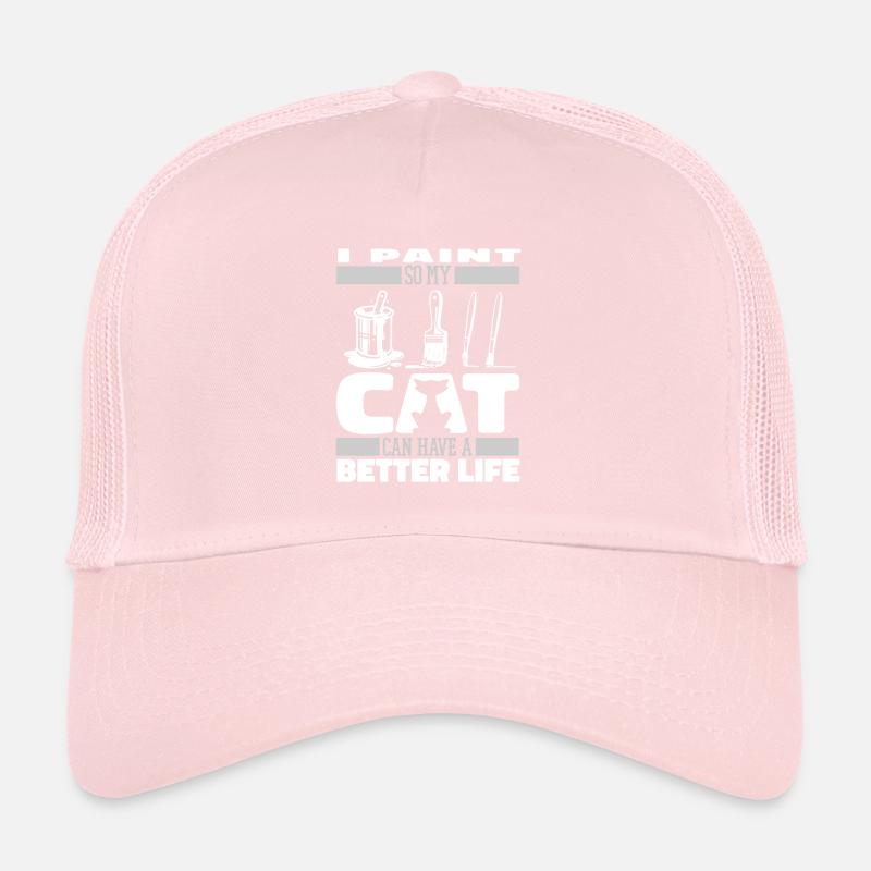 Peintre Vernisseur Chat Casquette trucker 