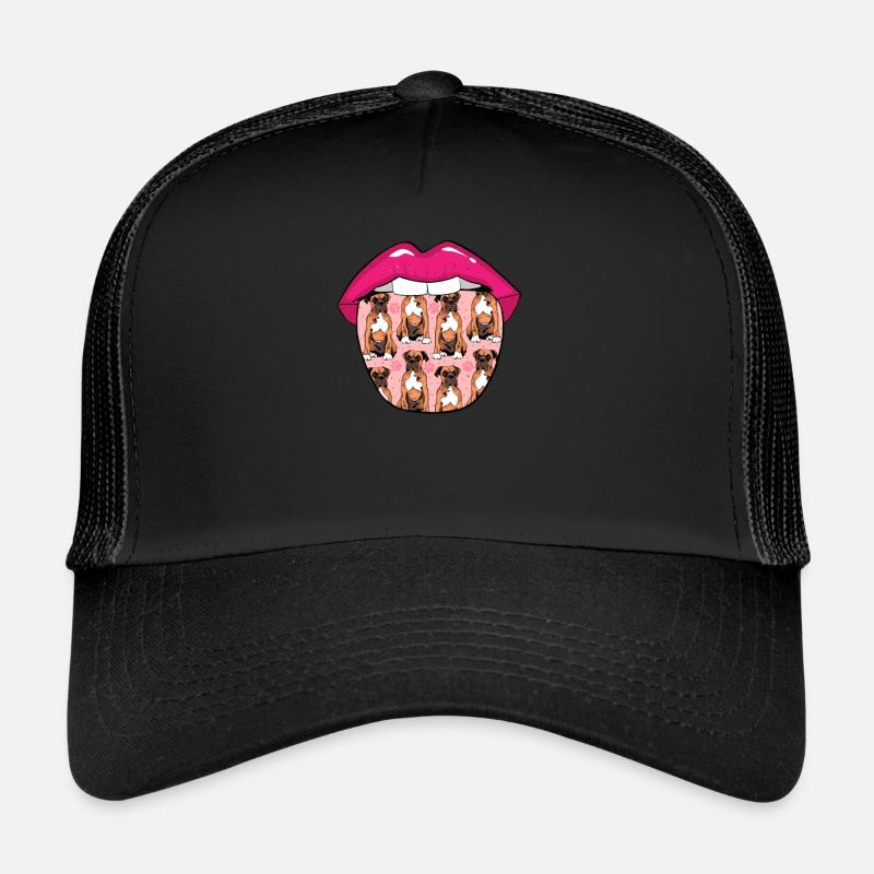 Boxer Hund Deutscher Boxer Zunge Trucker Cap