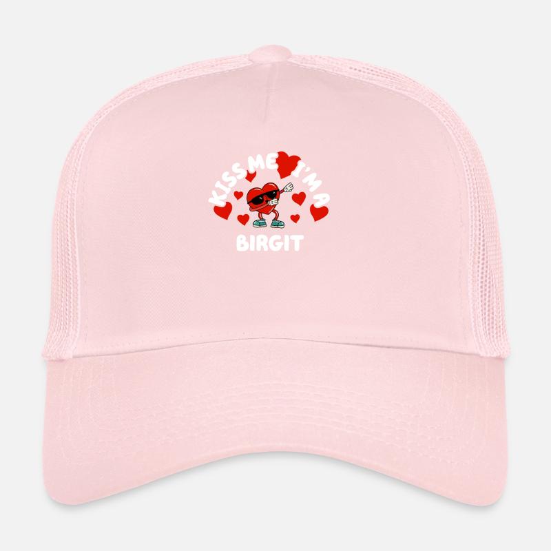 Kiss Me - Saint-Valentin Nom Dabbing Heart Birgit Casquette trucker 
