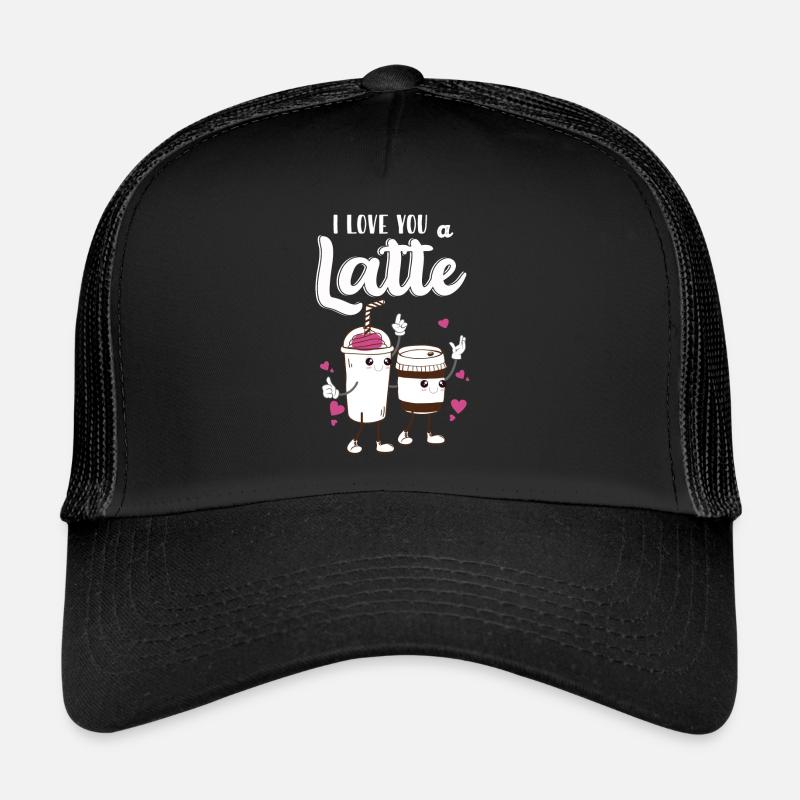 Je t’aime un latte Casquette trucker 