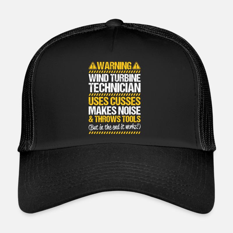 Technicien de service Éoliennes Énergie éolienne Casquette trucker 