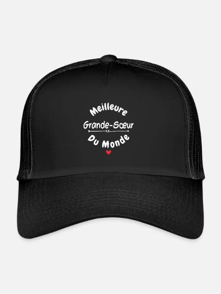Meilleure grande sœur - Casquette trucker  - noir/noir - Devant