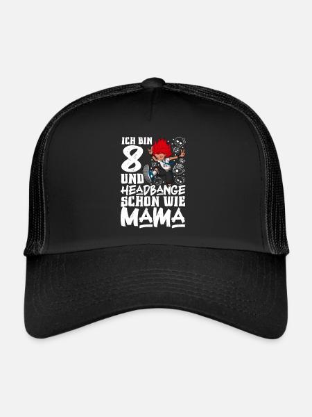 I'm 8 - Girl Rocker - Trucker Cap - black/black - Front