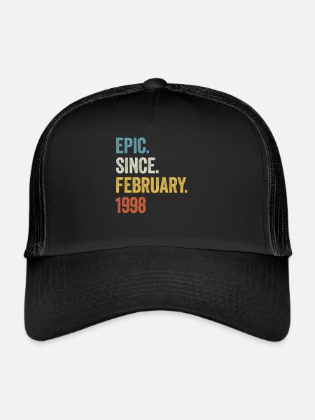 25 Years Epic Since February 1998 25th Birthday - Trucker Cap - black/black - Front