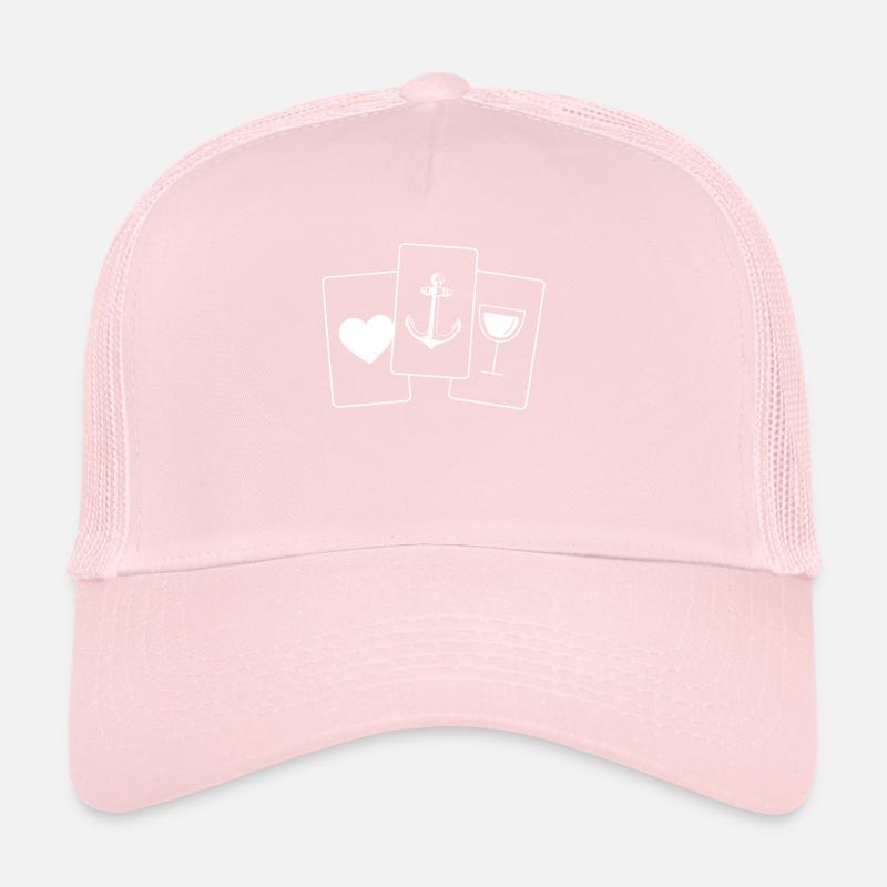 Coeur - Vin - Ancre - Casquette trucker 