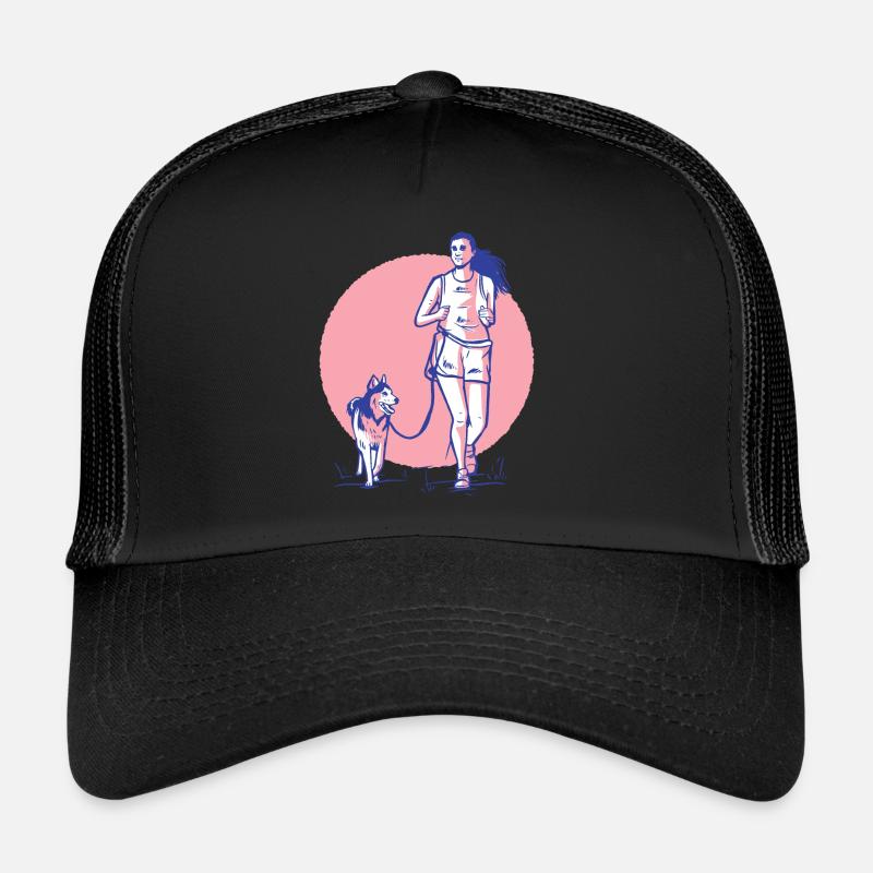 Femme et chien Casquette trucker 