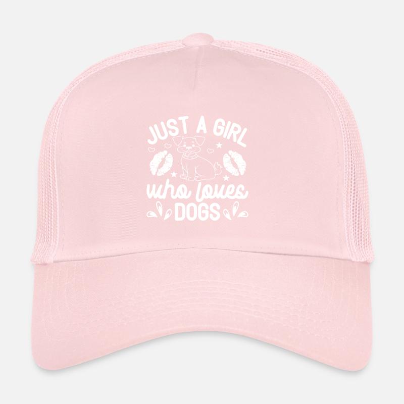 Nur ein Mädchen, das Hunde liebt - Lippen - Sterne Trucker Cap