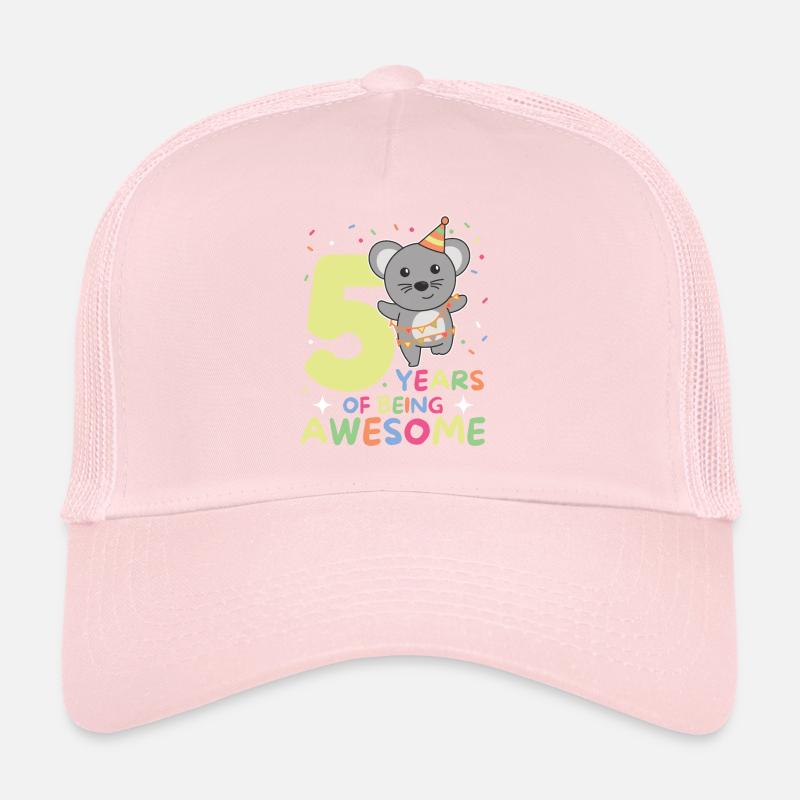 Mouse for 5th birthday children five years old Trucker Cap