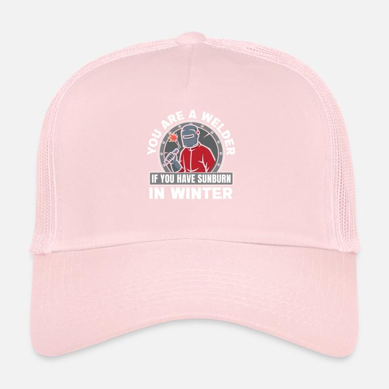 Welder Locksmith Sunburn Trucker Cap