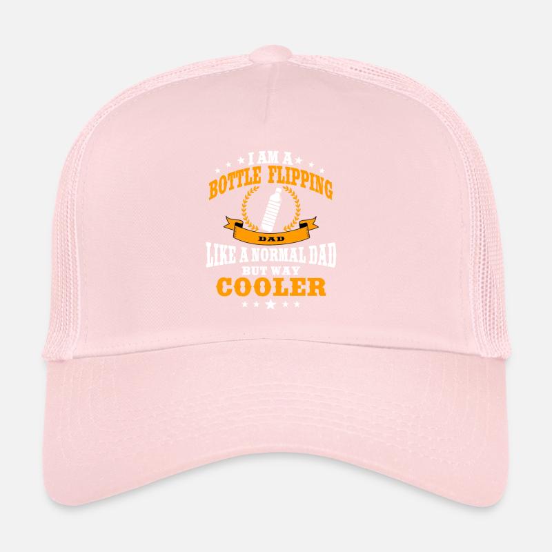 Bottle Flip Dad for Men Trucker Cap
