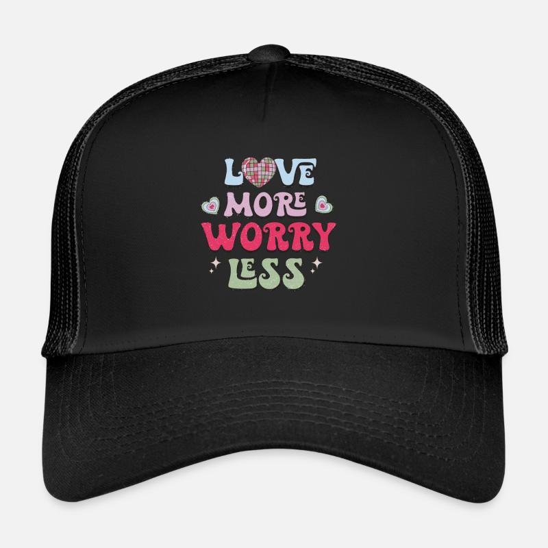 Aimer plus de soucis moins de valentins rétro Casquette trucker 