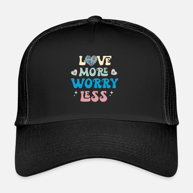 Aimer plus de soucis moins de valentins rétro Casquette trucker 