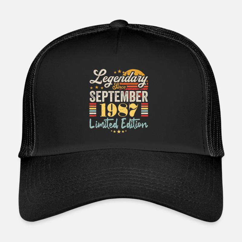 Caption September 1987 Anniversary Gift 1987 Trucker Cap