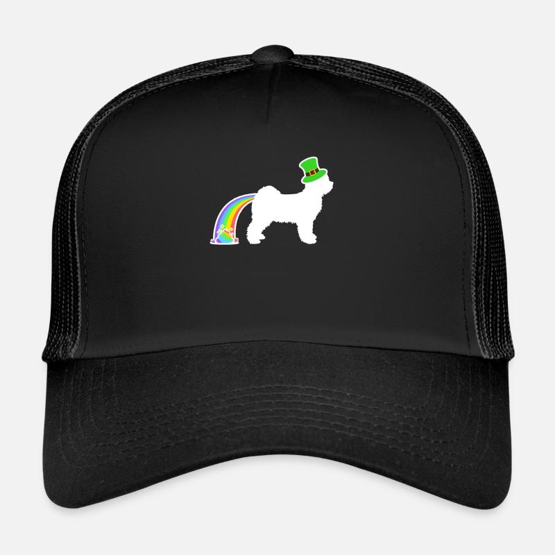 St. Patrick's Dog - Tibetan Terrier - Trucker Cap - Schwarz/Schwarz