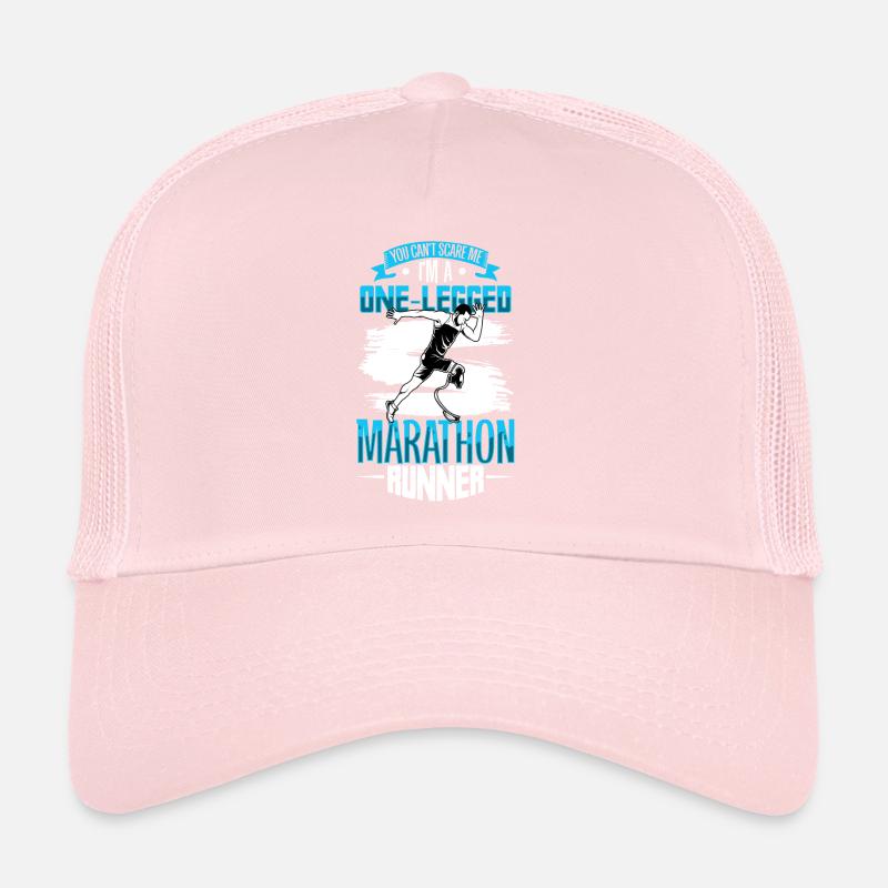 Furchtloser Marathonläufer mit Laufprothese Trucker Cap