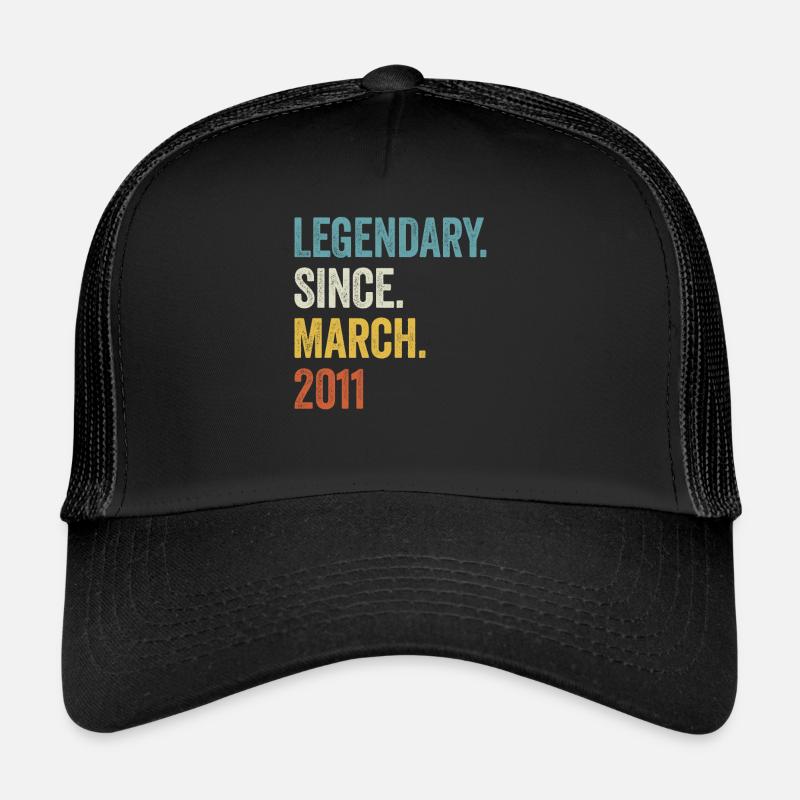 12 Years Legendary Since March 2011 12th Birthday Trucker Cap
