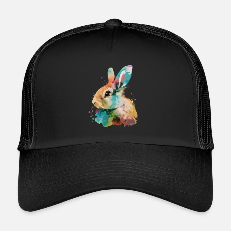 Mignon petit lapin Pour les amoureux des lapins Coloré Casquette trucker 