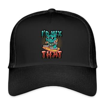 I'd Mix That Music, Dj House, Tanzmusik - Trucker Cap - Schwarz/Schwarz - Vorne