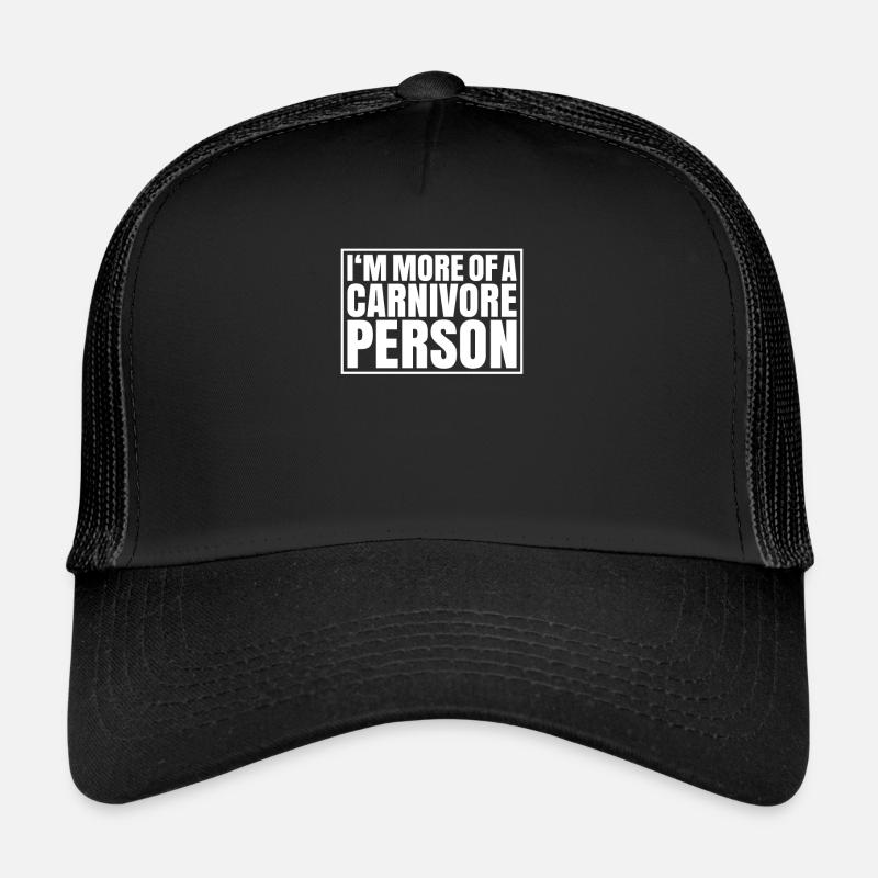 Carnivore Diät Carnivore Ernährung Carnivore Diet - Trucker Cap - Schwarz/Schwarz